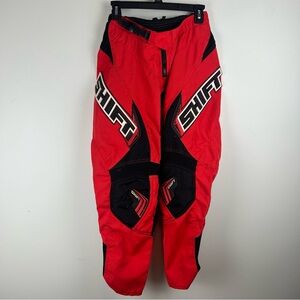 Shift Assault Racing Red & Black Motocross Pants Size 30 MX  Dirt Bike Gear